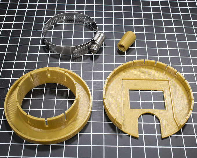 Three printed parts.