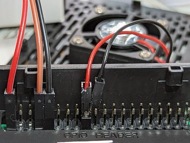 The fan jumpers are gnarled from me trial-and-erroring with needle nose pliers