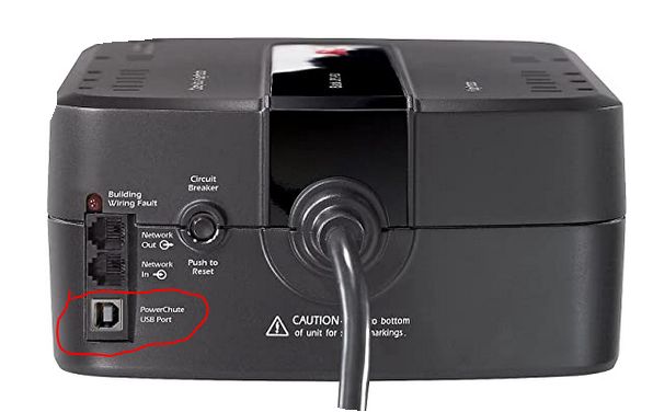 Has PowerChute USB port.