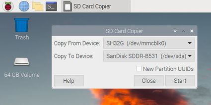 Will clone your boot SD to the blank SD that is in your card reader