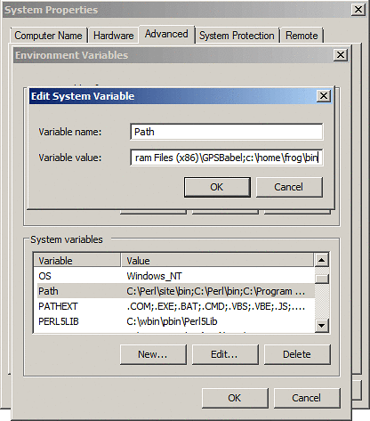 Editing the PATH Environment Variable